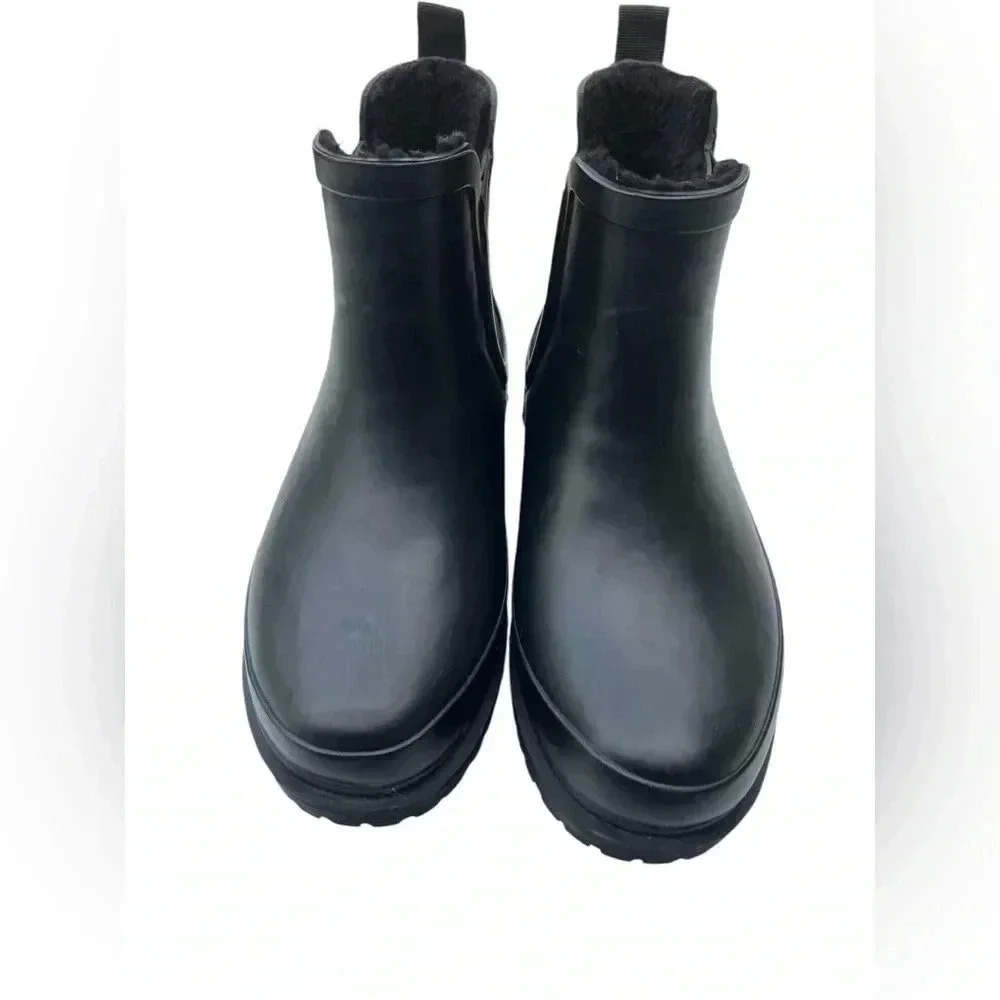 Chooka Women's Waterproof Plush Chelsea Bootie Fashion Rain Boot Preowned